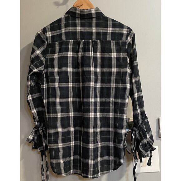 Trovata Birds of Paradise Anthropologie Top Plaid Button‎ Up Womens XS - Picture 2 of 6
